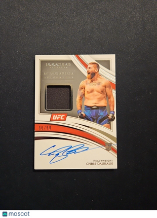 2022 Chris Daukaus Immaculate UFC Relic Auto /99 Rc #110