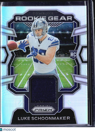 2023 Panini Prizm - Rookie Gear #RG-LS Luke Schoonmaker (MEM, RC) Silver Jersey