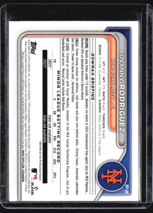 2024 Bowman Chrome - Prospects #BCP-244 Yovanny Rodriguez (RC) Mega Box Mojo