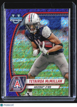 2024 Bowman University Chrome - #170 Tetairoa McMillan (RC) Purple Shimmer
