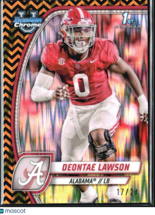 2024 Bowman University Chrome Deontae Lawson Black & Gold Stealth /24 #58