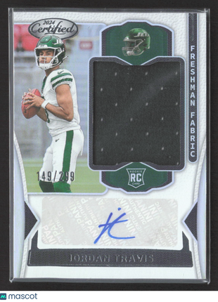 2024 Certified Freshman Fabric Mirror Jordan Travis #FMS-JTS /299 Rc Jersey Auto