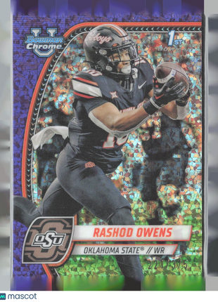 2024 Bowman University Chrome Rashod Owens 1st Purple Speckle /375 #151