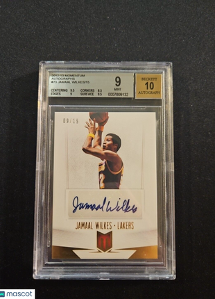2012-13 Jamaal Wilkes Momentum Auto /15 Bgs 9 Lakers