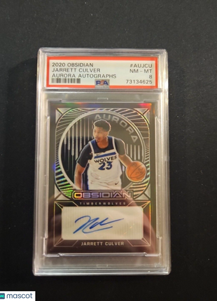 2020-21 Jarrett Culver Obsidian Aurora Auto /149 Psa 8