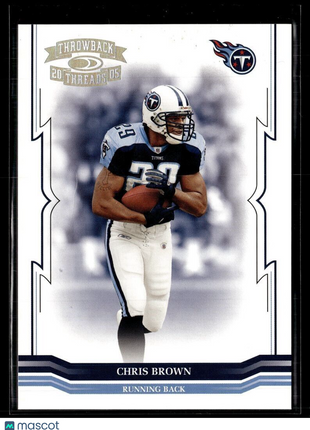 2005 THROWBACK THREADS SILVER /150 CHRIS BROWN TITANS