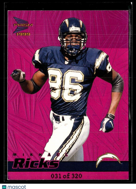 1999 PRISM PURPLE /320 ROOKIE MIKHAEL RICKS CHARGERS