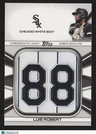 2022 TOPPS JERSEY NUMBER MEDALLION LUIS ROBERT WHITE SOX