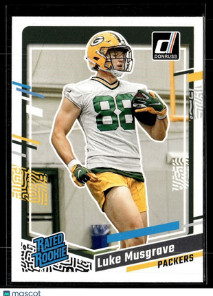 2023 DONRUSS RATED ROOKIE 337 Luke Musgrave - Green Bay Packers