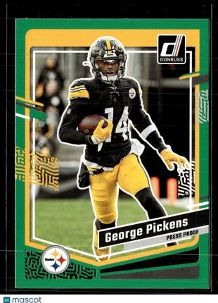 2023 DONRUSS GREEN PRESS PROOF 248 George Pickens - Pittsburgh Steelers