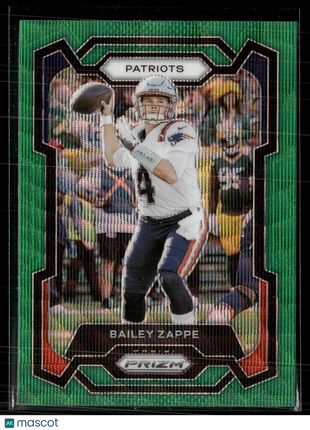 2023 PRIZM GREEN WAVE 200 Bailey Zappe - New England Patriots