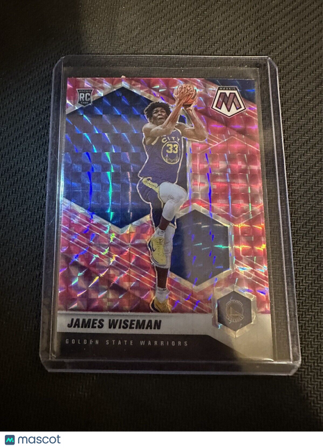 2020 Mosaic James Wiseman Pink Camo Prizm #205 Rookie Card Rc