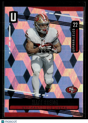 2019 UNPARALLELED CUBIC /135 MATT BREIDA 49ERS
