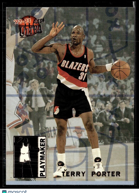 1992-93 FLEER ULTRA PLAYMAKER TERRY PORTER BLAZERS