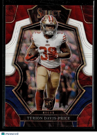 2022 SELECT TRI COLOR ROOKIE PREMIER LEVEL /199 TYRION DAVIS PRICE 49ERS