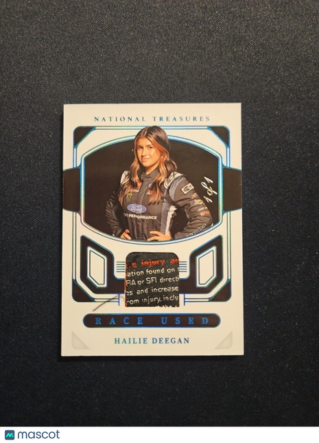 2023 National Treasures Racing Hailie Deegan Race Used Firesuit Laundry Tag 1/1