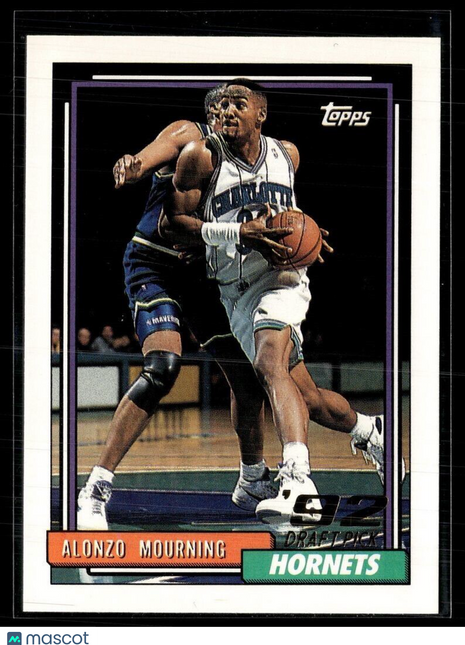 1992-93 TOPPS DRAFT PICK ALONZO MOURNING HORNETS