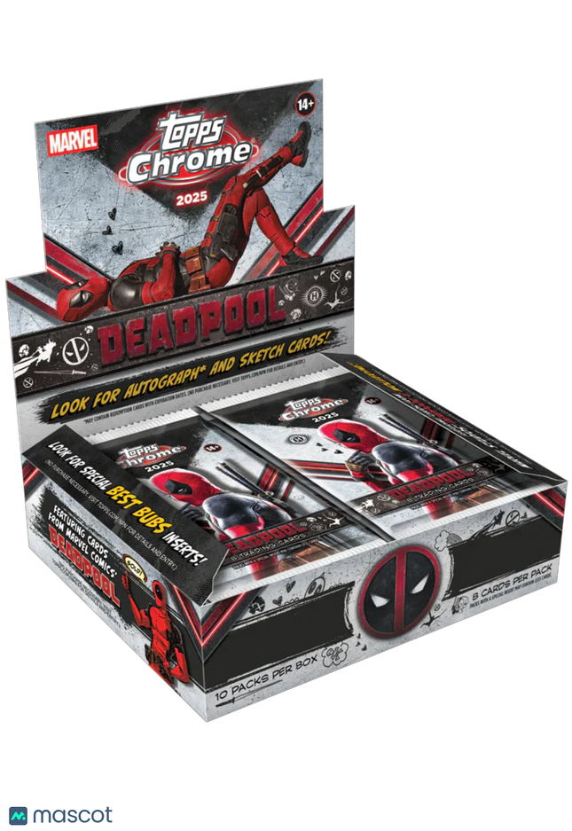 MCU 2025 Topps Chrome Marvel Deadpool Hobby Box