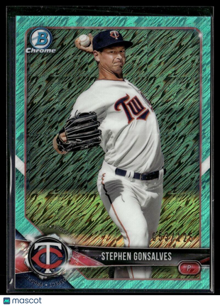 2018 BOWMAN CHROME AQUA SHIMMER /125 STEPHEN GONSALVES TWINS