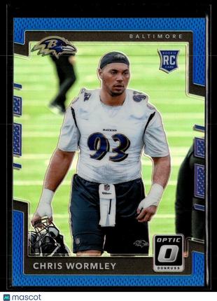 2017 OPTIC BLUE /149 ROOKIE CHRIS WORMLEY RAVENS