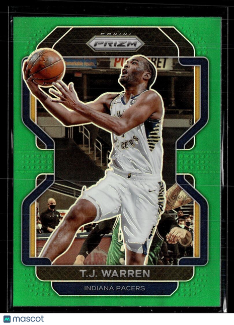 2021-22 PRIZM GREEN TJ WARREN PACERS