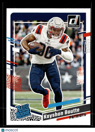 2023 DONRUSS RATED ROOKIE 370 Kayshon Boutte - New England Patriots