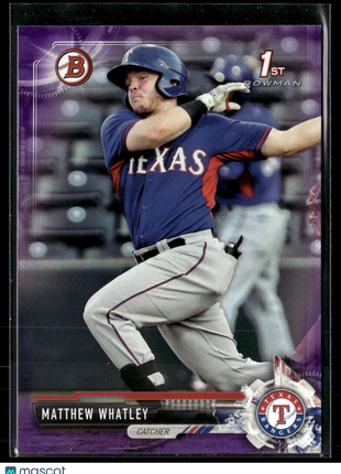 2017 BOWMAN PURPLE /250 1ST PROSPECT MATTHEW WHATLEY RANGERS