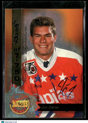 1994 SIGNATURE ROOKIES HOCKEY /7750 AUTO JIM CAREY