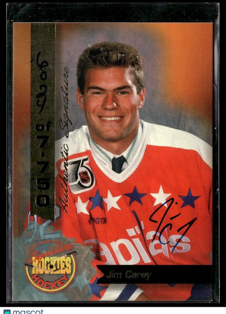 1994 SIGNATURE ROOKIES HOCKEY /7750 AUTO JIM CAREY