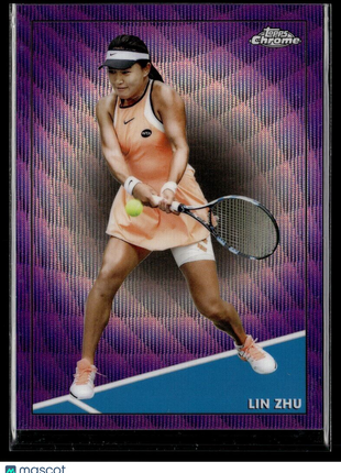 2021 TOPPS CHROME TENNIS PURPLE WAVE /199 70 Lin Zhu