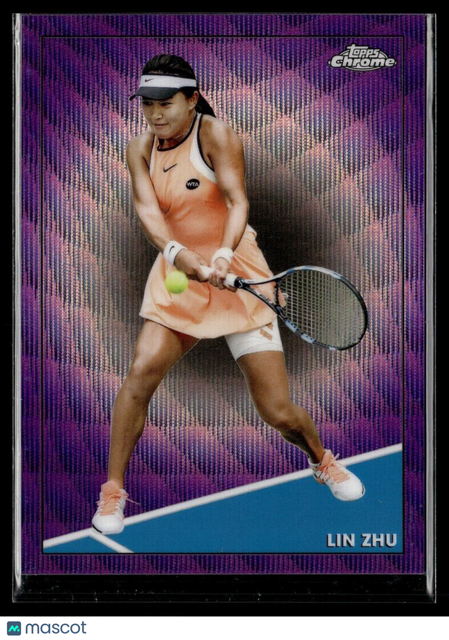 2021 TOPPS CHROME TENNIS PURPLE WAVE /199 70 Lin Zhu
