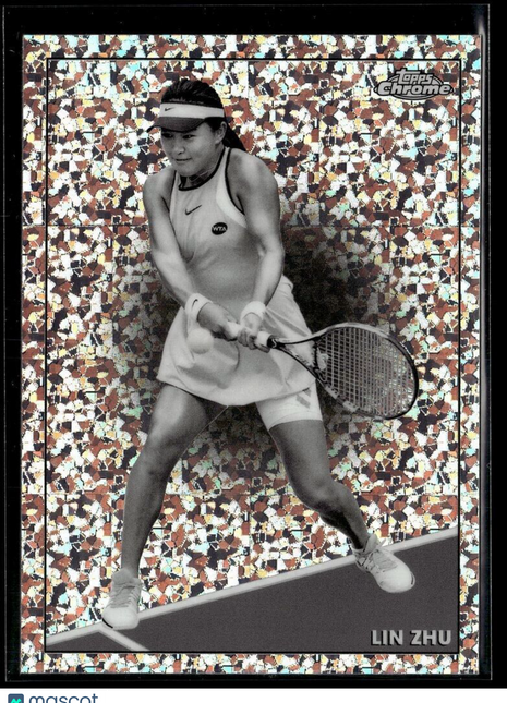 2021 TOPPS CHROME TENNIS BLACK WHITE MINI DIAMONDS 70 Lin Zhu