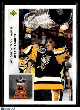 1992-93 UPPER DECK CONN SMYTHE TROPHY MARIO LEMIEUX PENGUINS