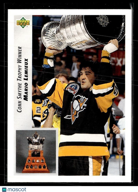 1992-93 UPPER DECK CONN SMYTHE TROPHY MARIO LEMIEUX PENGUINS