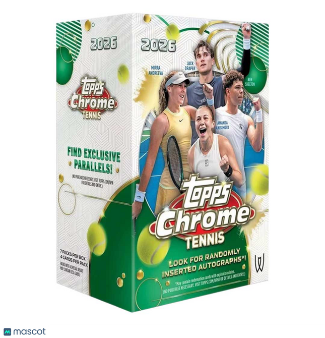 TENNIS 2026 Topps Chrome Tennis Value Box