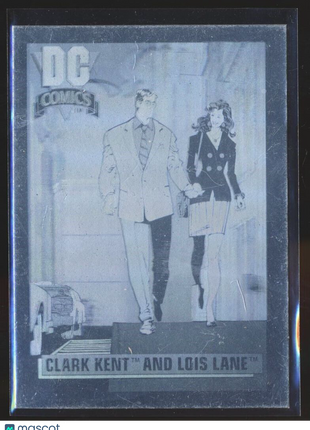 1991 DC COMICS HOLOGRAM HALL OF FAME CLARK KENT LOIS LANE