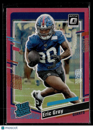 2023 DONRUSS OPTIC PREVIEW RATED ROOKIE PINK 377 Eric Gray - New York Giants