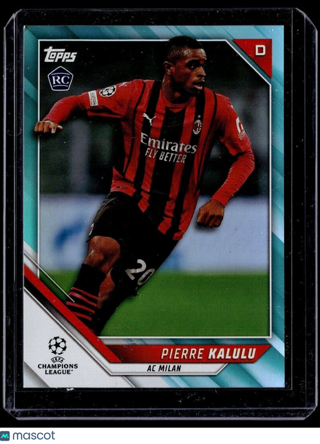 2022-23 TOPPS UEFA CHAMPIONS LEAGUE AQUA FOIL /299 PIERRE KALULU AC MILAN