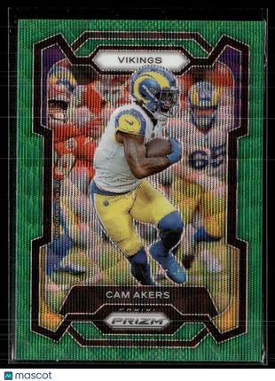 2023 PRIZM GREEN WAVE 164 Cam Akers - Minnesota Vikings