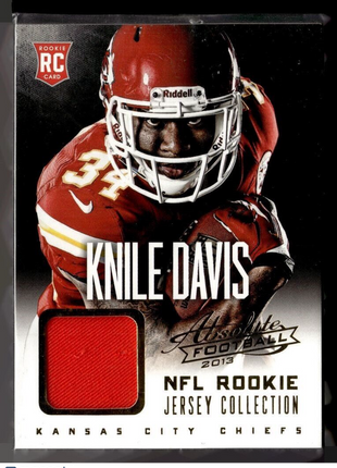2013 ABSOLUTE ROOKIE COLLECTION JERSEY RELIC KNILE DAVIS CHIEFS