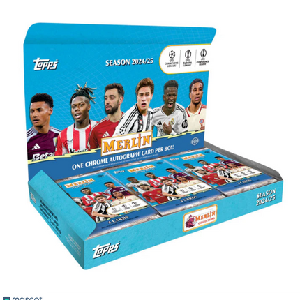 SOCCER 2024-25 Topps UEFA Club Competitions Merlin Chrome Soccer Hobby Box