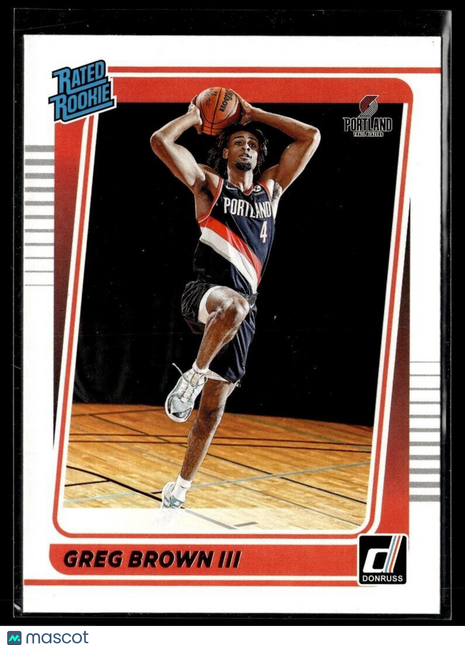2021-22 DONRUSS RATED ROOKIE GREG BROWN III BLAZERS