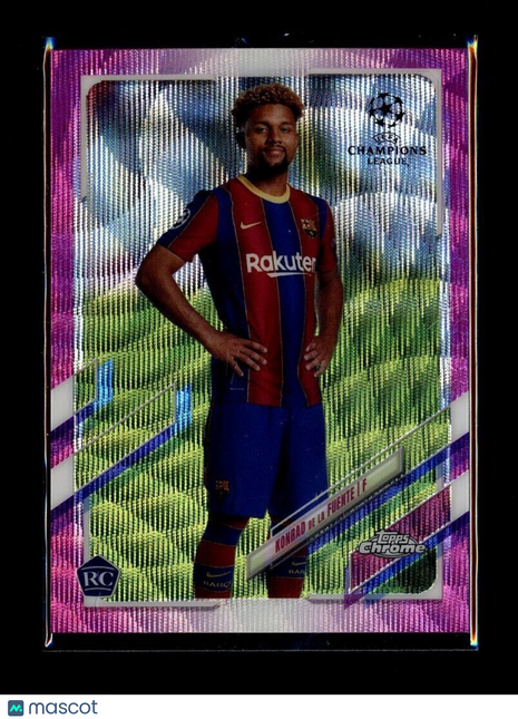 2020-21 TOPPS CHROME CL PINK WAVE ROOKIE KONRAD DE LA FUENTE BARCA