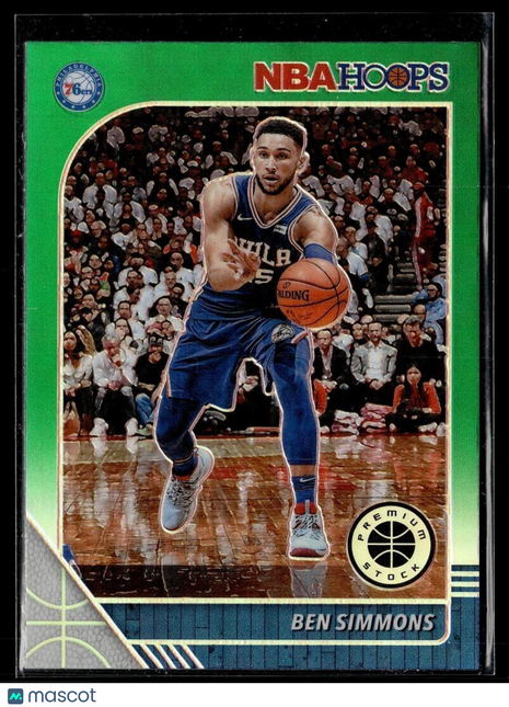 2019-20 NBA HOOPS PREMIUM GREEN BEN SIMMONS 76ERS