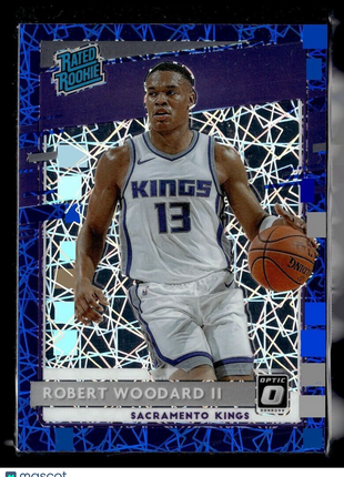 2020-21 OPTIC BLUE VELOCITY RATED ROOKIE 187 Robert Woodard II -Sacramento Kings