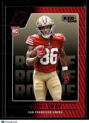 2022 ZENITH RED ZONE ROOKIE DANNY GRAY 49ERS