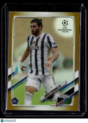 2020-21 TOPPS CHROME UEFA CL GOLD /50 ROOKIE MANOLO PORTANOVA JUVENTUS