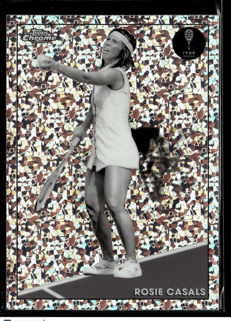 2021 TOPPS CHROME TENNIS BLACK WHITE MINI DIAMONDS 11 Rosie Casals