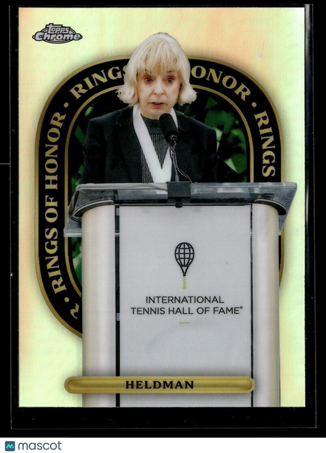 2021 TOPPS CHROME TENNIS REFRACTOR RINGS OF HONOR ROH-17 Julie Heldman