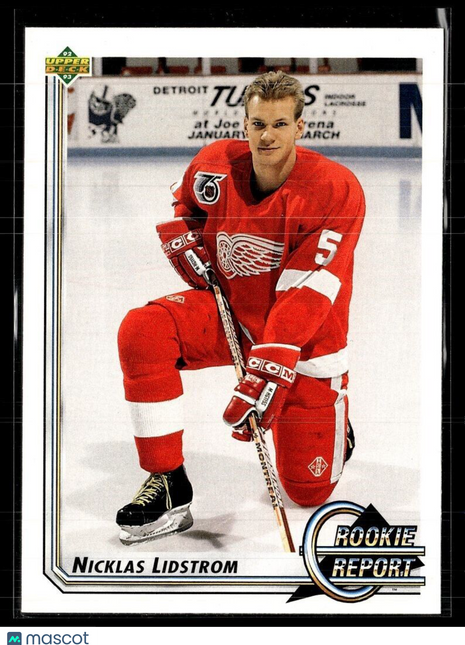 1992-93 UPPER DECK ROOKIE REPORT NICKLAS LIDSTROM RED WINGS